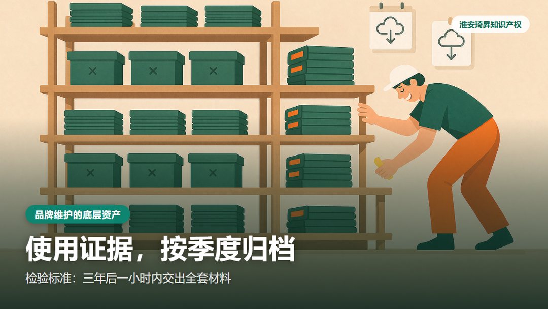 商标使用证据按季度归档：品牌维护的底层资产